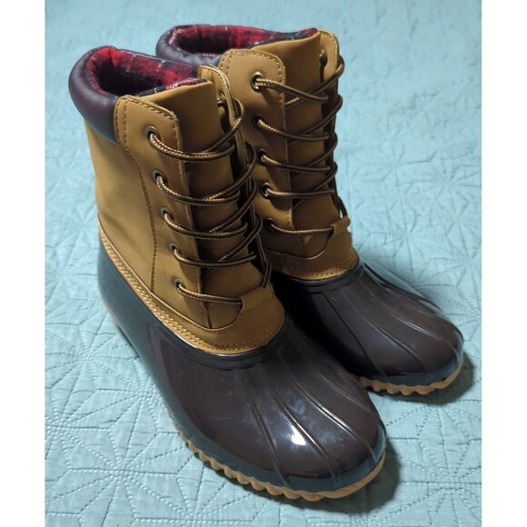 Sporto Shoes - Sporto Women's Mid Calf Original Danielle Duck Boots  Tan & Brown Size US 6 M